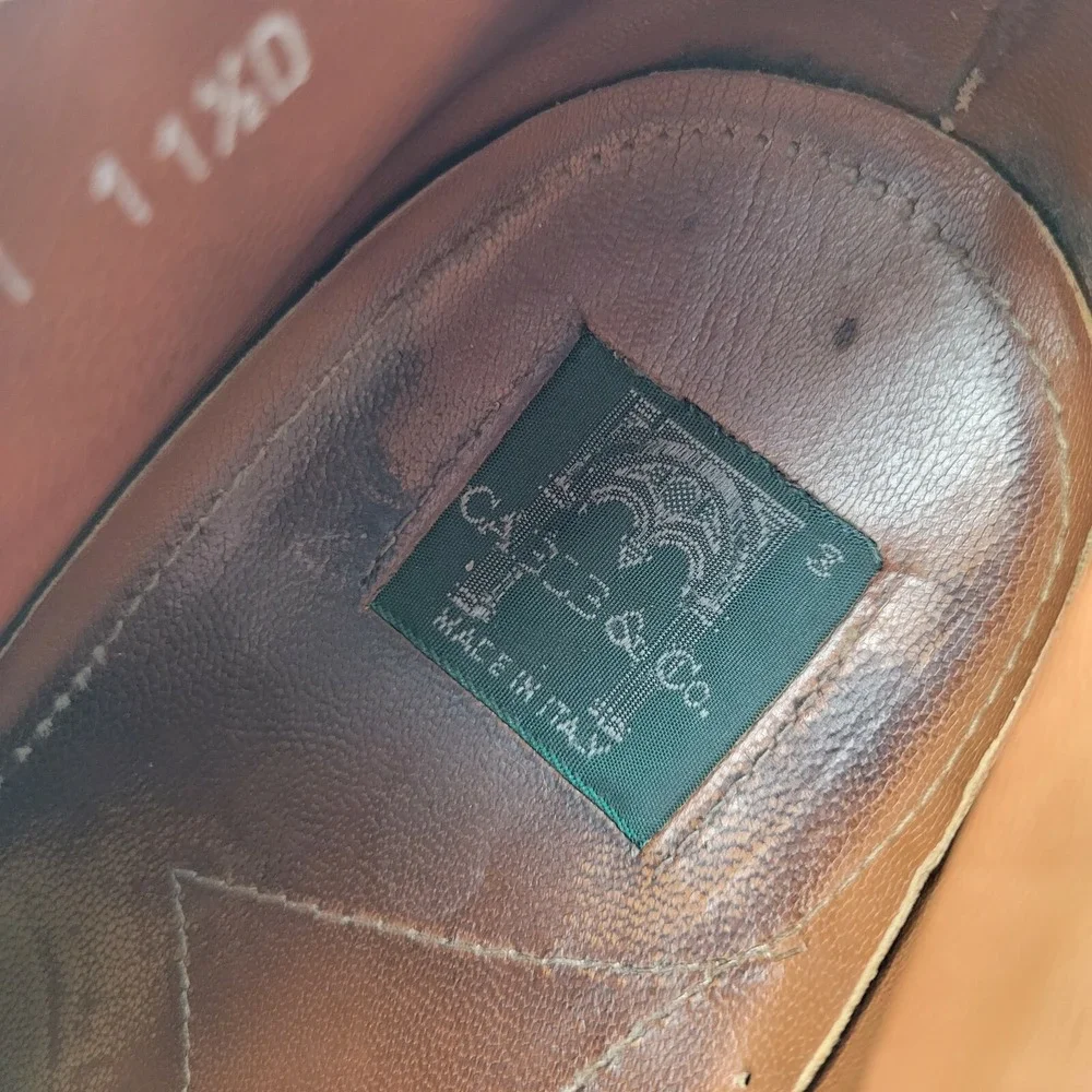 Cable & Company Oxford Shoes‎ Mens 11 1/3D  Italy Black Leather Butcher Toe